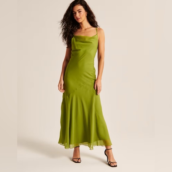 Abercrombie & Fitch Dresses & Skirts - Green Cowl Neck Maxi Dress
